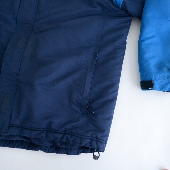 Vintage Y2K Nike Blue Reflective Fleece Lined Zip Up Winter Jacket XL - Picture 8 of 16